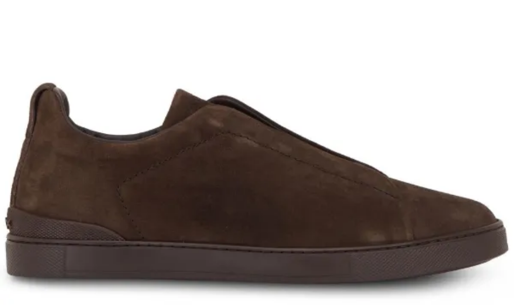 Zegna Low-top suede sneakers "Brown"