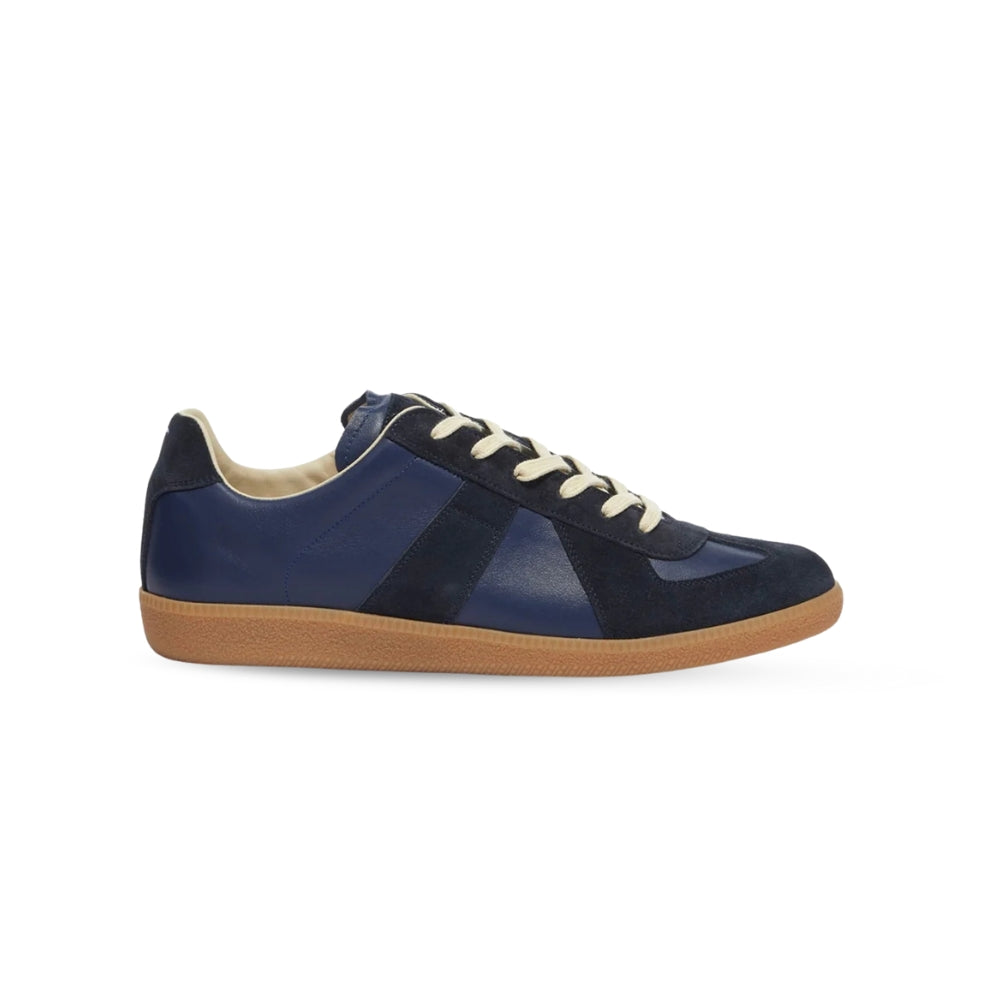 Maison Margiela Navy GAT Sneakers – Leather & Suede