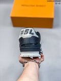 Louis Vuitton Trainer Black Gray Signature